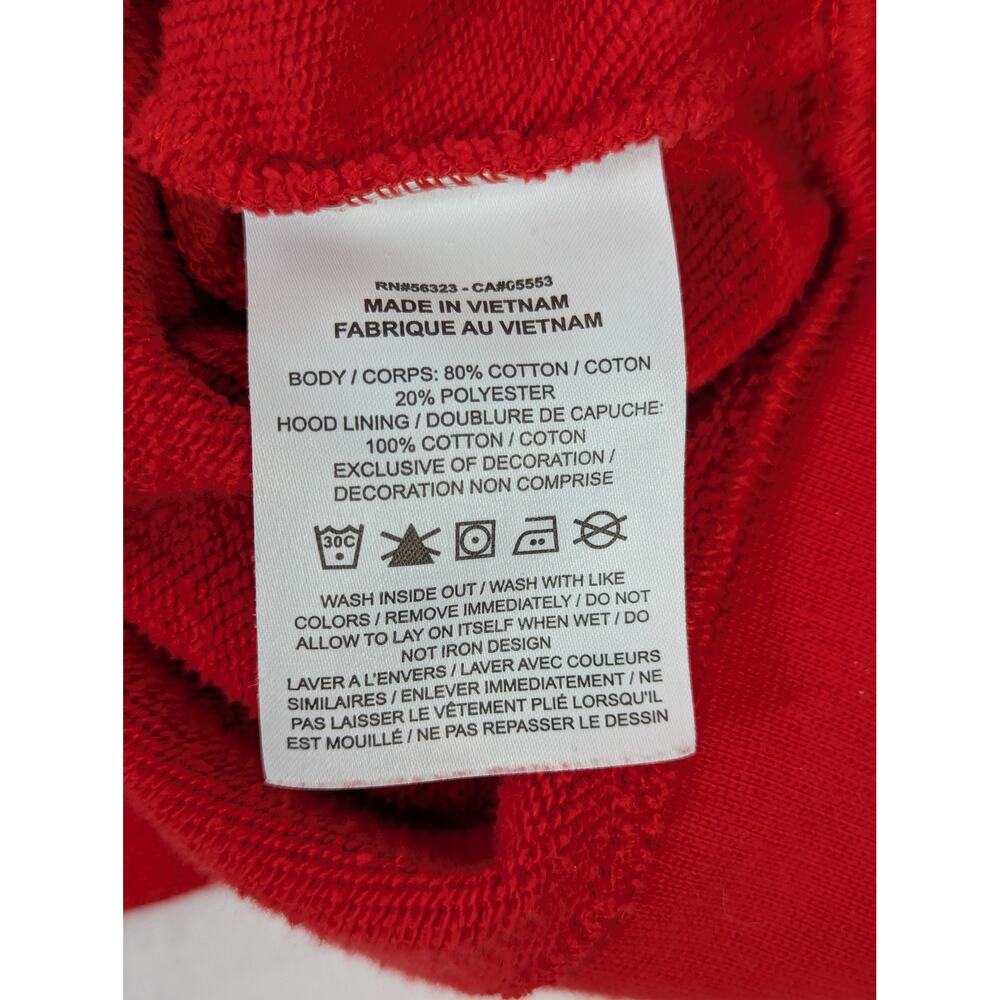 Women's  Nike Fleece Logo Hoodie in University Red Cropped Look Size Large - Picture 5 of 8